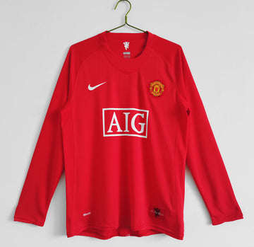Manchester United 07-08 Home Retro Kit Full Sleeve